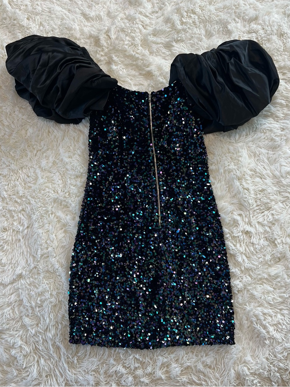 BLITHE Black Sequin Mini Dress - Picture 7 of 8
